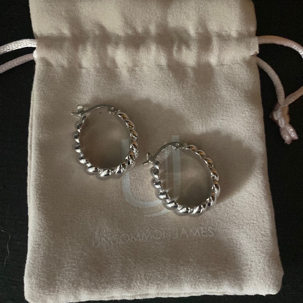 Uncommon James silver hoops